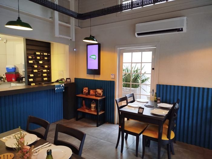Tela smart.Mooh instalada em restaurante